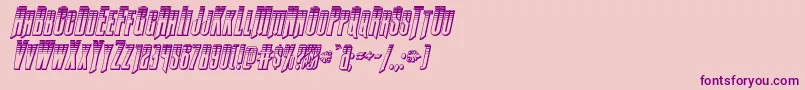 Butchsundanceplatital-fontti – violetit fontit vaaleanpunaisella taustalla