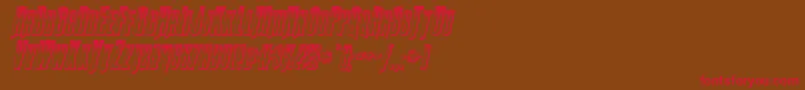Butchsundanceplatital Font – Red Fonts on Brown Background