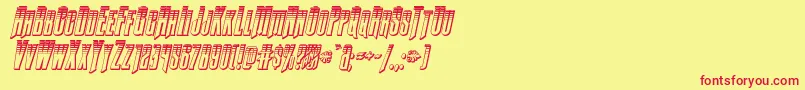 Butchsundanceplatital Font – Red Fonts on Yellow Background