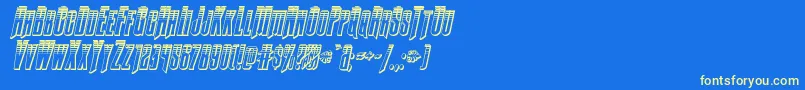 Шрифт Butchsundanceplatital – жёлтые шрифты на синем фоне