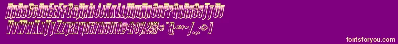 Шрифт Butchsundanceplatital – жёлтые шрифты на фиолетовом фоне