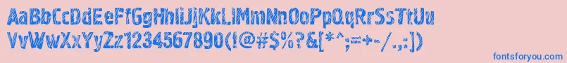 フォントGraffiti2ctt – ピンクの背景に青い文字