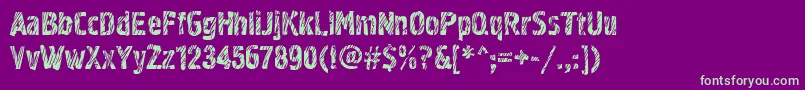 Graffiti2ctt Font – Green Fonts on Purple Background