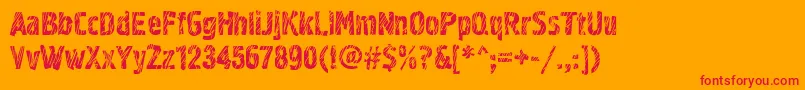 Graffiti2ctt Font – Red Fonts on Orange Background