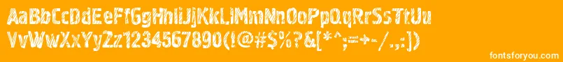 Graffiti2ctt Font – White Fonts on Orange Background