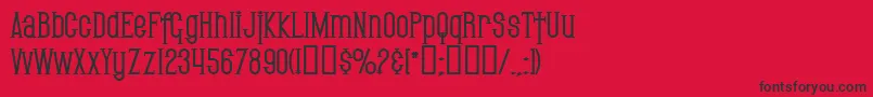 SfGothicanBold Font – Black Fonts on Red Background