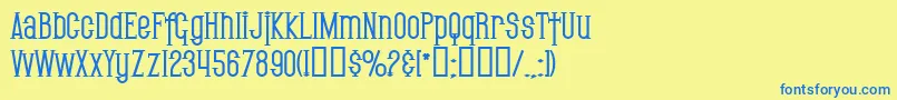 SfGothicanBold Font – Blue Fonts on Yellow Background