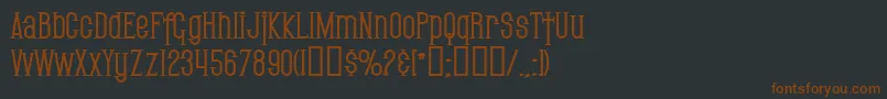 SfGothicanBold Font – Brown Fonts on Black Background