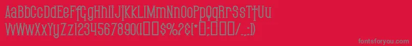 SfGothicanBold Font – Gray Fonts on Red Background