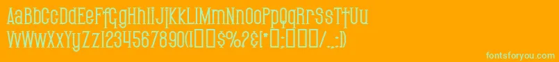 SfGothicanBold Font – Green Fonts on Orange Background