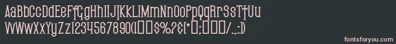 Шрифт SfGothicanBold – розовые шрифты на чёрном фоне