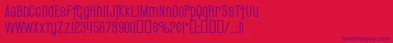 SfGothicanBold Font – Purple Fonts on Red Background