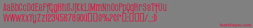 フォントSfGothicanBold – 赤い文字の灰色の背景