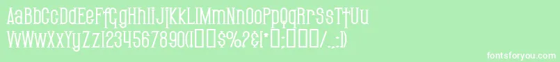 SfGothicanBold Font – White Fonts on Green Background