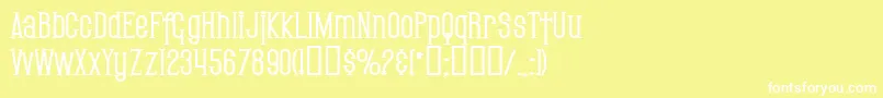 SfGothicanBold Font – White Fonts on Yellow Background