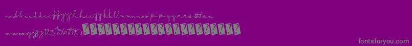 Summerscript Font – Gray Fonts on Purple Background