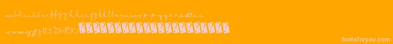 Police Summerscript – polices roses sur fond orange