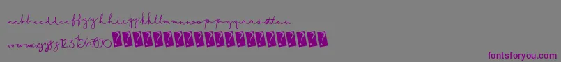 Summerscript-Schriftart – Violette Schriften auf grauem Hintergrund