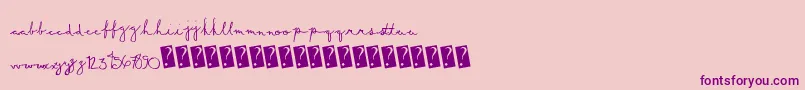 Summerscript-Schriftart – Violette Schriften auf rosa Hintergrund