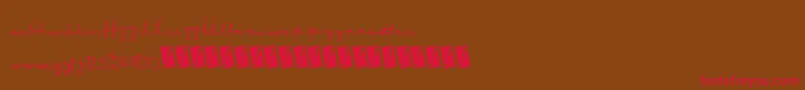 Summerscript Font – Red Fonts on Brown Background