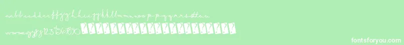 Summerscript Font – White Fonts on Green Background