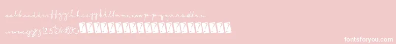 Summerscript Font – White Fonts on Pink Background