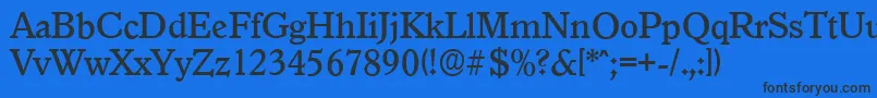 GranadaserialMediumRegular Font – Black Fonts on Blue Background