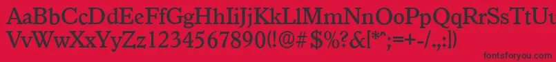 GranadaserialMediumRegular Font – Black Fonts on Red Background