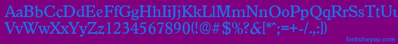 GranadaserialMediumRegular Font – Blue Fonts on Purple Background