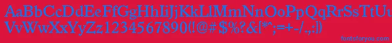 GranadaserialMediumRegular Font – Blue Fonts on Red Background