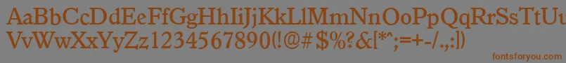 GranadaserialMediumRegular Font – Brown Fonts on Gray Background