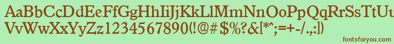 GranadaserialMediumRegular Font – Brown Fonts on Green Background