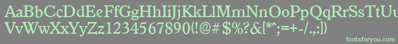 GranadaserialMediumRegular Font – Green Fonts on Gray Background