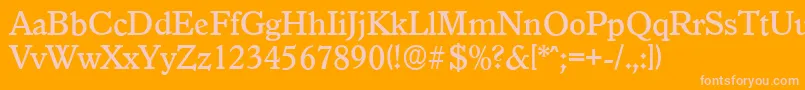 GranadaserialMediumRegular Font – Pink Fonts on Orange Background