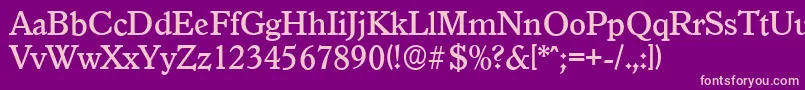 GranadaserialMediumRegular Font – Pink Fonts on Purple Background