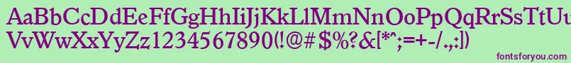 GranadaserialMediumRegular Font – Purple Fonts on Green Background