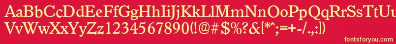 GranadaserialMediumRegular Font – Yellow Fonts on Red Background