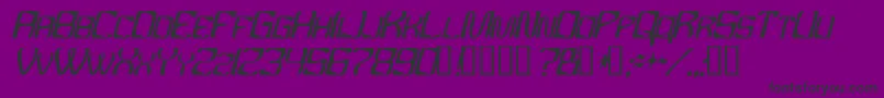 Czcionka Ybandtuner – czarne czcionki na fioletowym tle