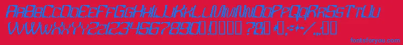 Ybandtuner-fontti – siniset fontit punaisella taustalla