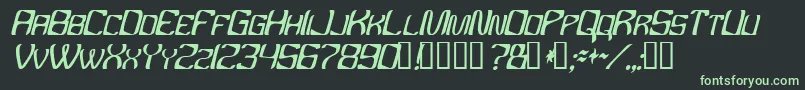 Ybandtuner Font – Green Fonts on Black Background