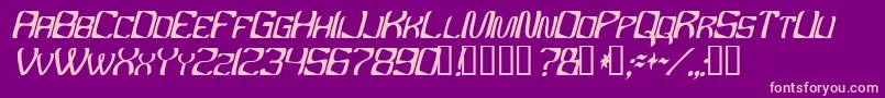 Ybandtuner Font – Pink Fonts on Purple Background