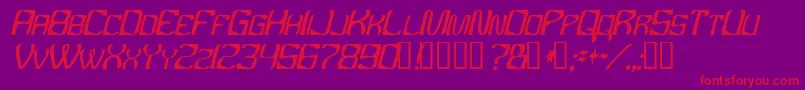 Ybandtuner Font – Red Fonts on Purple Background