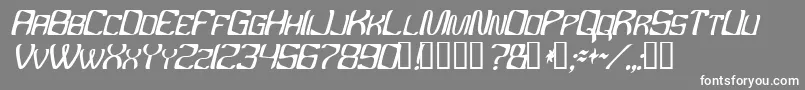 フォントYbandtuner – 灰色の背景に白い文字