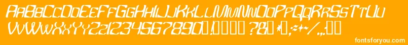 Ybandtuner Font – White Fonts on Orange Background