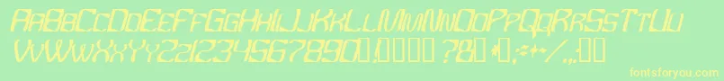 Ybandtuner Font – Yellow Fonts on Green Background