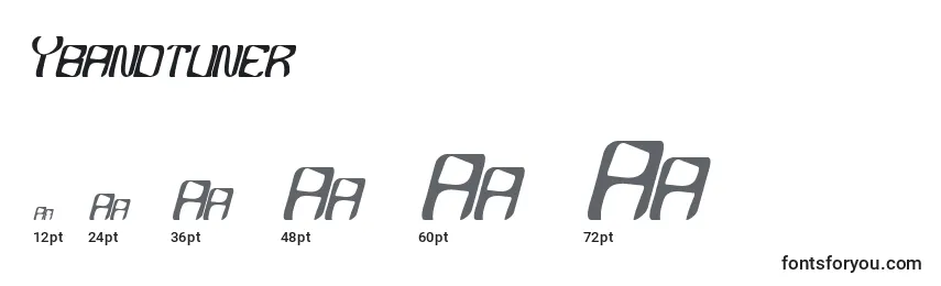 Размеры шрифта Ybandtuner