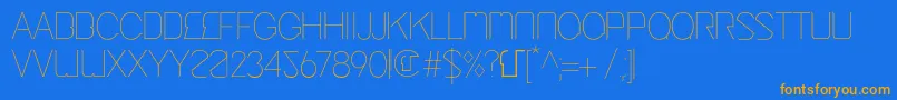 CingaUltra Font – Orange Fonts on Blue Background