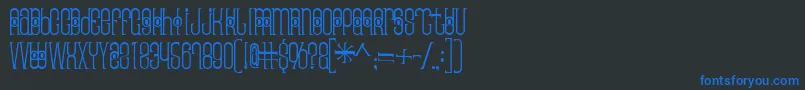 Thaipedicure Font – Blue Fonts on Black Background