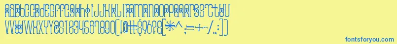 Thaipedicure Font – Blue Fonts on Yellow Background