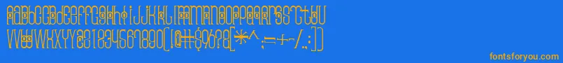 Thaipedicure Font – Orange Fonts on Blue Background